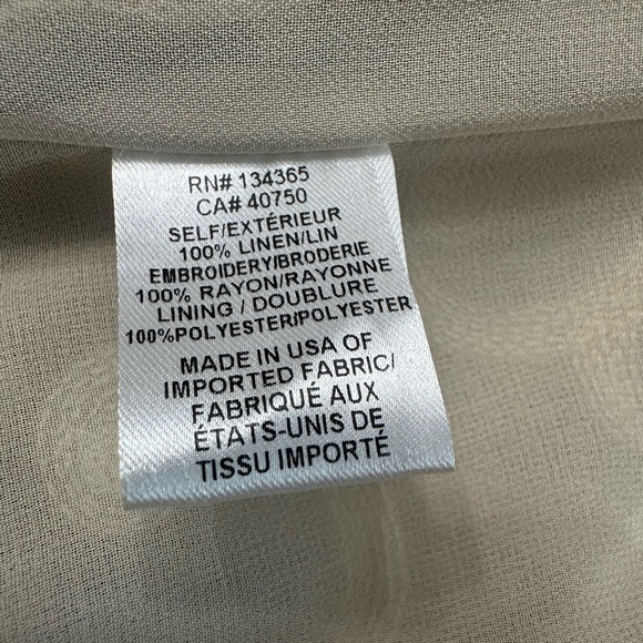 Sigrid Olsen Signature 100% Linen Open Duster Cardigan Beige Swirl XL NWT READ - Picture 5 of 9